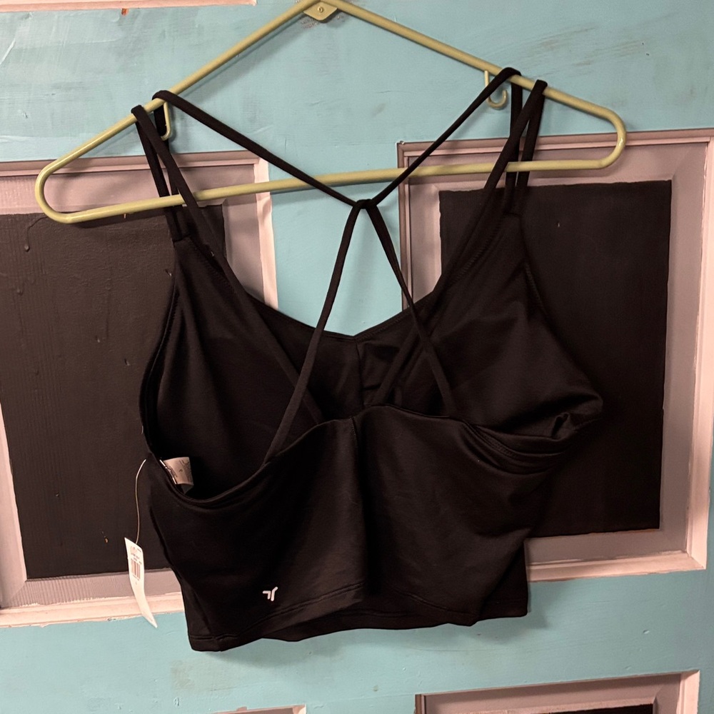 Old Navy Black Strappy Crop Top Large - Picture 4 of 5